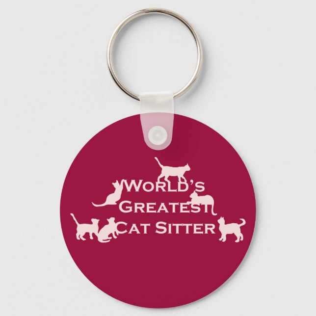 World's Greatest Cat Sitter Keychain (Front)