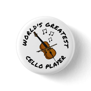 World's Greatest Cello Player, Cellist Funny Button