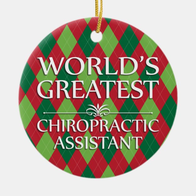 World's Greatest Chiropractic Assistant Ornament (Front)
