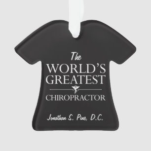 World's Greatest Chiropractor Personalized T-Shirt Ornament