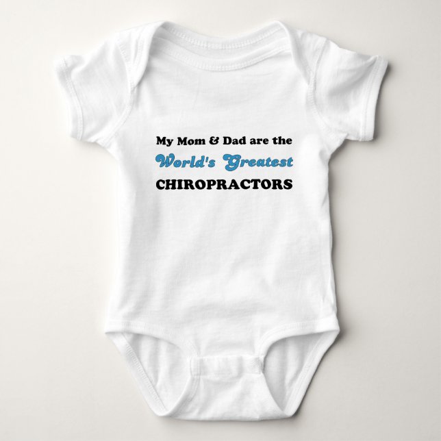 World's Greatest Chiropractors (Mom & Dad) Baby Bodysuit (Front)