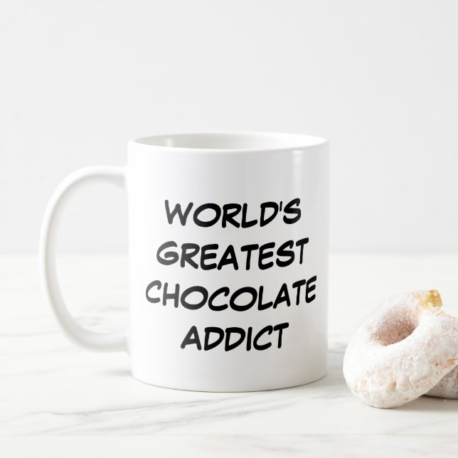 "World's Greatest Chocolate Addict" Mug (With Donut)
