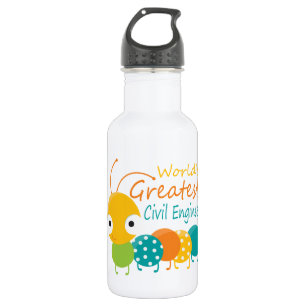 World's Greatest Civil Engineer Stainless Steel Water Bottle