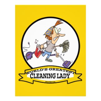 WORLDS GREATEST CLEANING LADY CARTOON FLYER