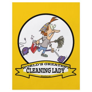 WORLDS GREATEST CLEANING LADY CARTOON FLYER