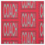 Worlds Greatest Coach Fabric