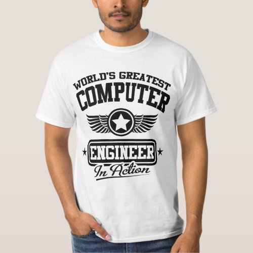 Worlds Greatest Computer Engineer In Action T_Shirt