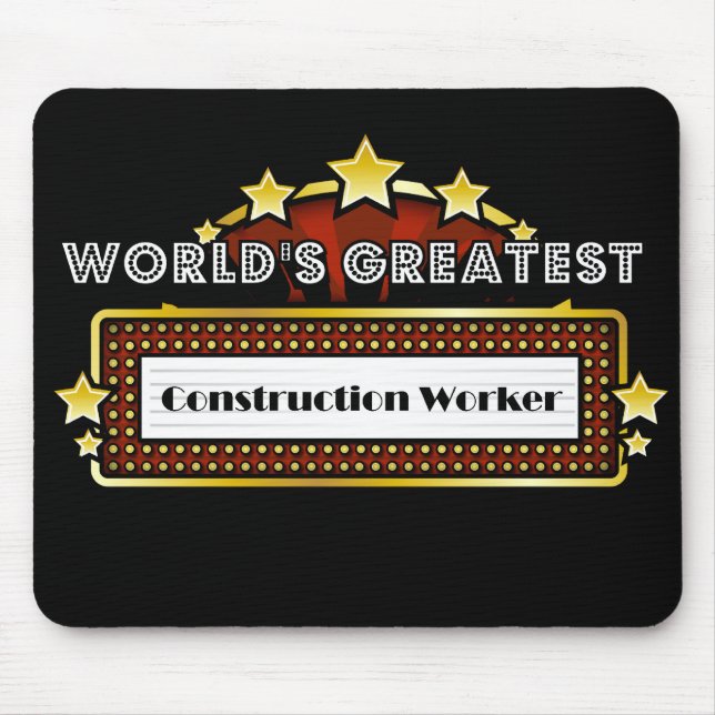 World's Greatest Construction Worker Mouse Pad (Front)
