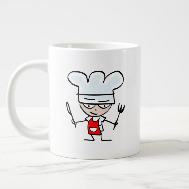 World's Greatest Cook jumbo mug gift for chef (Left)