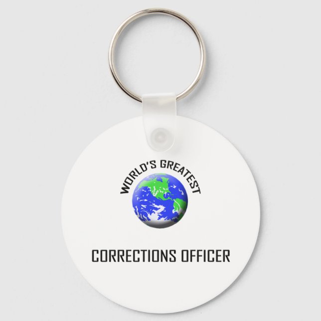 World's Greatest Corrections Officer Keychain (Front)