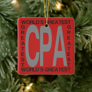 Worlds Greatest CPA Ceramic Ornament