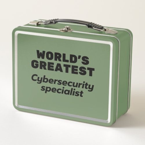 Worlds greatest Cybersecurity Specialist Metal Lunch Box