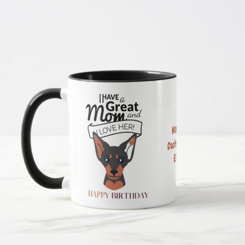 Worlds Greatest DACHSHUND MOM Personalized Fun Mug