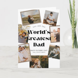 World's Greatest Dad 7 Photo Father's Day Card