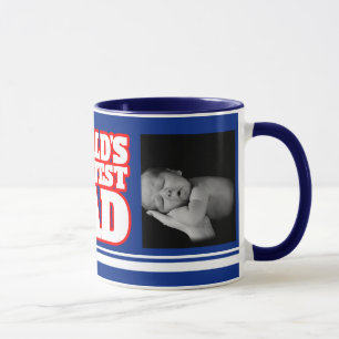 World's Greatest Dad add 2 photos blue mug