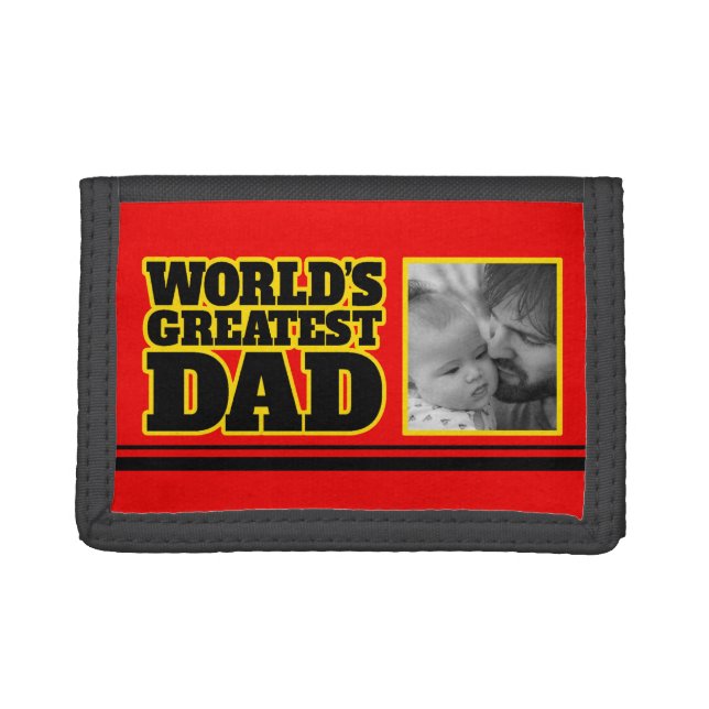 Worlds greatest Dad add your photo wallet (Front)