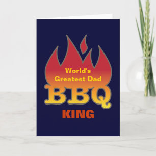 World's Greatest Dad BBQ KING Card