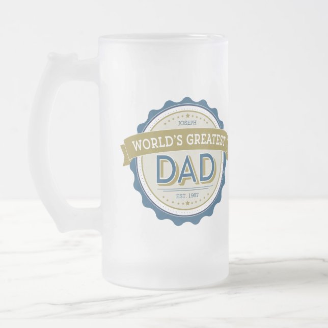 World's Greatest Dad Beer Mug (Left)