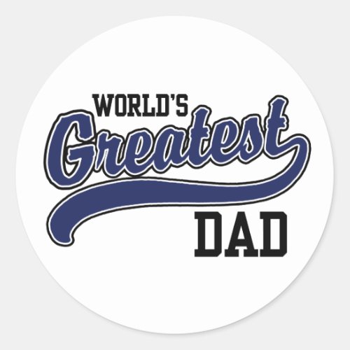 Worlds Greatest Dad Classic Round Sticker