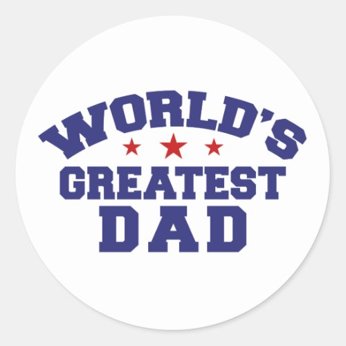 Worlds Greatest Dad Classic Round Sticker