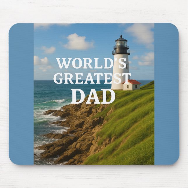 World's Greatest Dad – Coastal Calm Edition Mouse Pad (Front)