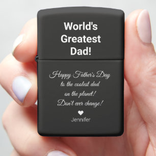 worlds greatest dad,elegant black and white zippo lighter