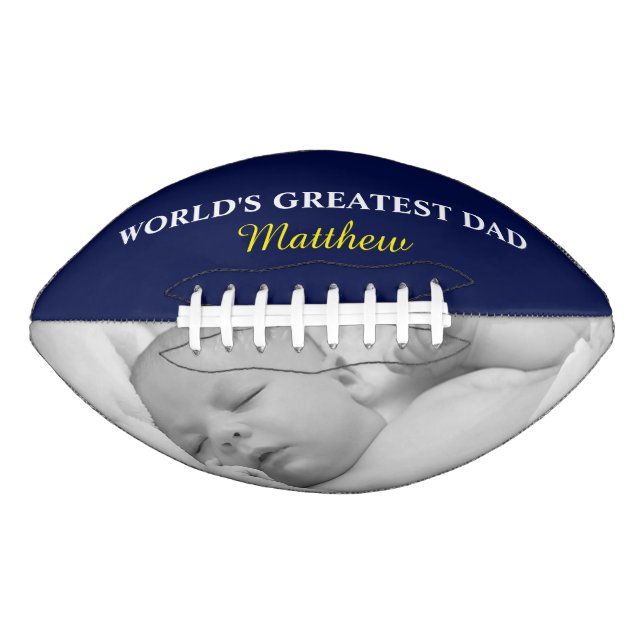 World's Greatest Dad Family Photo Modern Football (Front)