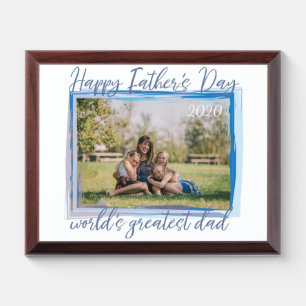 World's Greatest Dad Fathers Day add a photo Award Plaque