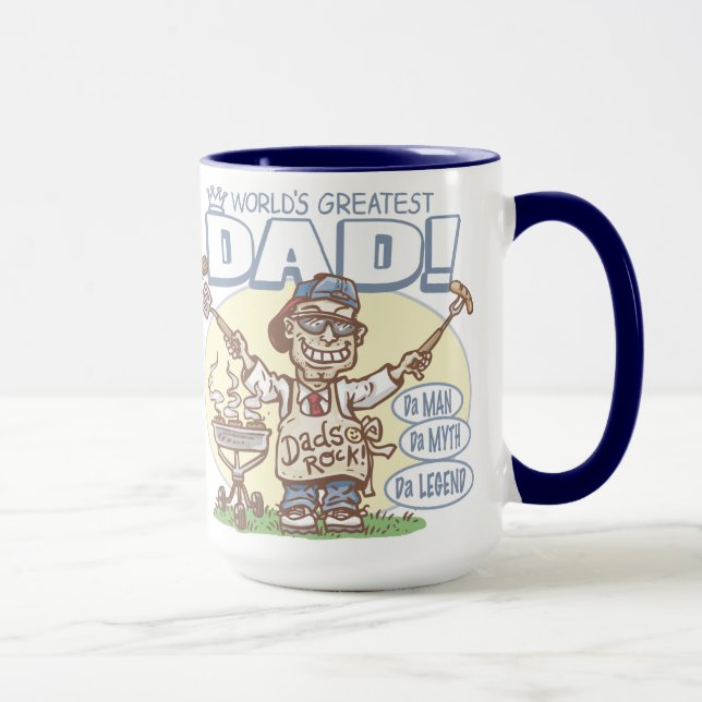 World's Greatest Dad Father's Day BBQ Gear Mug (Right)