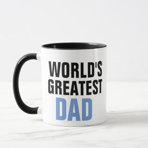 worlds greatest dad fathers day design funny mug