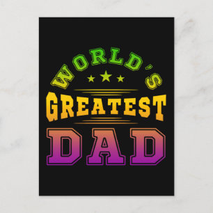 World's Greatest Dad Father's Day Gift Postcard