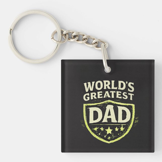 World's Greatest Dad Father's Day Keychain (Front)