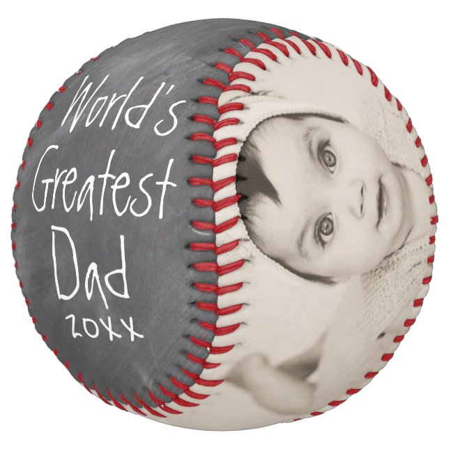 Worlds Greatest Dad - Fathers Day Personalized Softball (Angled)
