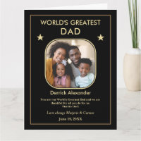 World's Greatest Dad Father's Day Photo Big Custom