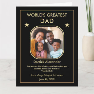 World's Greatest Dad Father's Day Photo Big Custom Card