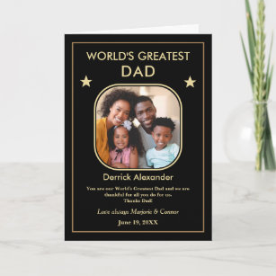 World's Greatest Dad Father's Day Photo Custom Card