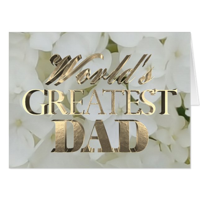 World's Greatest Dad Floral Card (Front Horizontal)