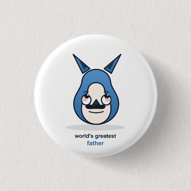 World's Greatest Dad Fox Button (Front)