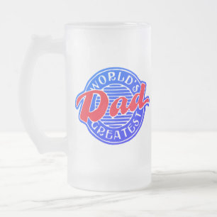 World's greatest Dad Frosted Glass Beer Mug