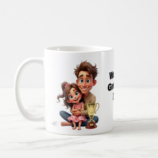 WORLD'S GREATEST DAD Gift for him Father Grandpa Coffee Mug (Left)