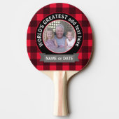 World's Greatest Dad Grandpa Custom Photo Template Ping Pong Paddle (Back)