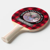 World's Greatest Dad Grandpa Custom Photo Template Ping Pong Paddle (Front Angle)