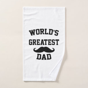 Worlds greatest dad hand towel 