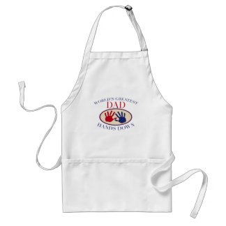 World's Greatest Dad Hands Down Adult Apron