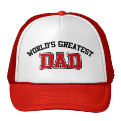 Worlds Greatest Dad Hat Red