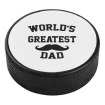 Worlds greatest dad hockey puck