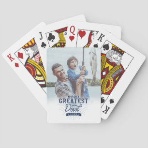 World's Greatest Dad Keepsake Photo Father's Day Poker Cards