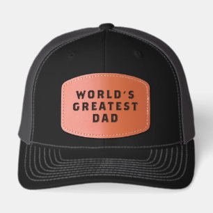 World's Greatest Dad Leather Patch Hat