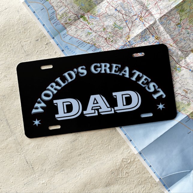 World's Greatest Dad License Plate (In Situ)