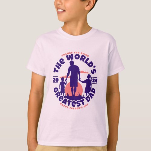 Worlds Greatest Dad Logo Fathers Day T_Shirt